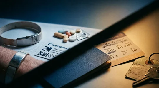 Représentation conceptuelle des exclusions d'assurance voyage pour soins médicaux à l'étranger