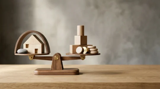 Concept de gestion financière intelligente en assurance habitation avec franchise élevée