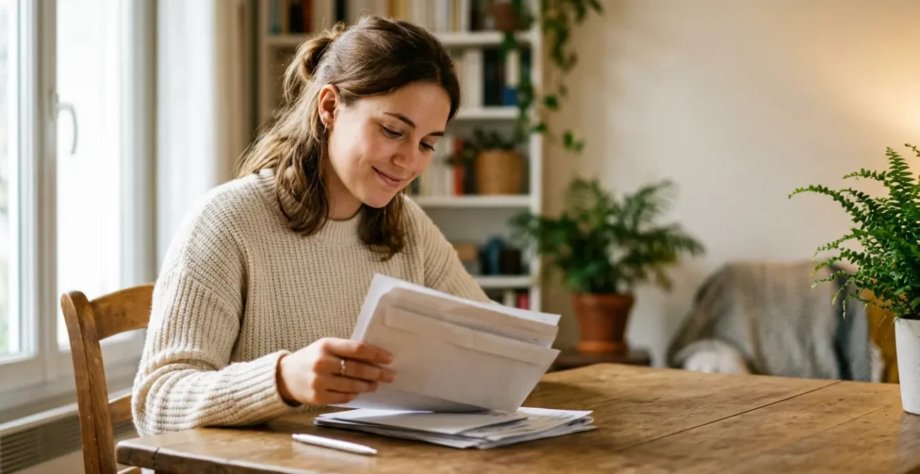 Jeune conducteur consultant des documents administratifs pour son premier véhicule
