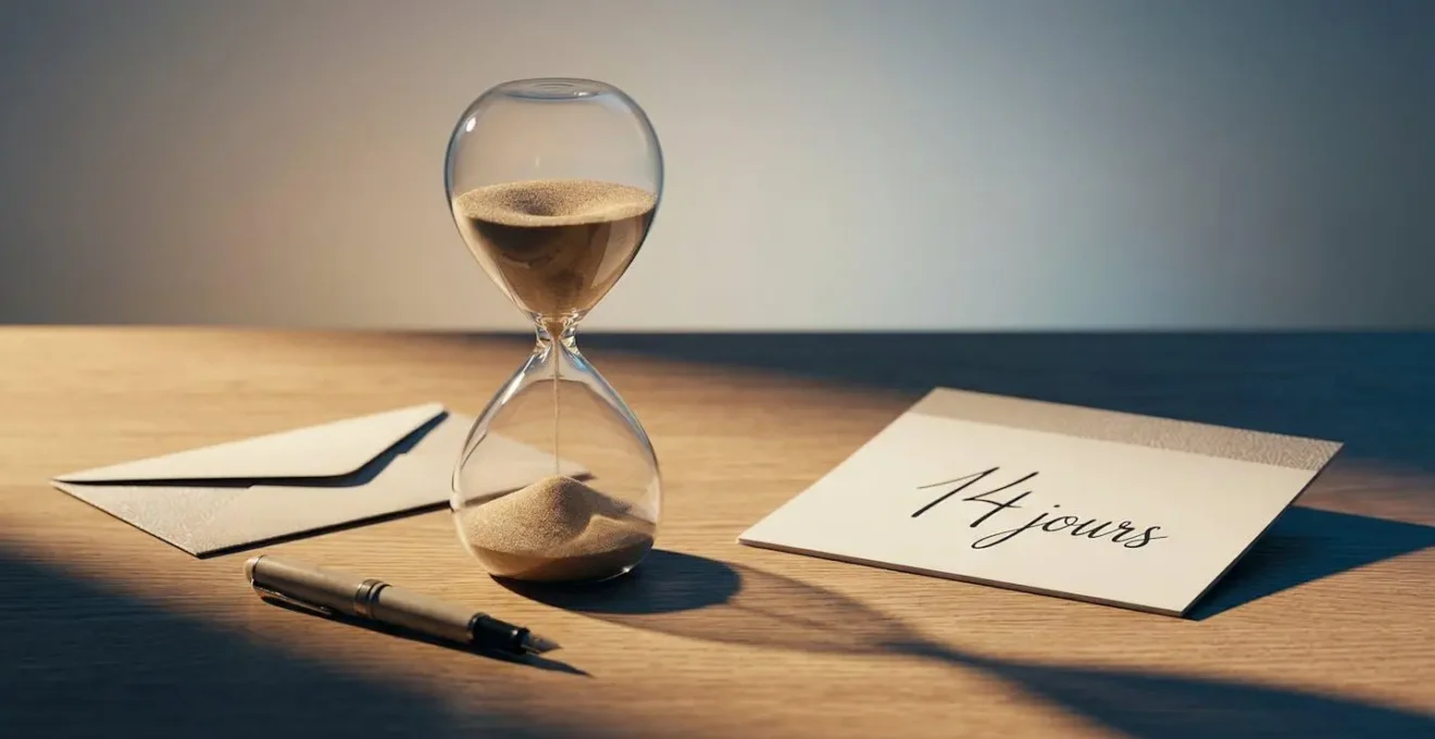 Illustration symbolisant la réclamation d'un remboursement d'assurance avec un décompte temporel