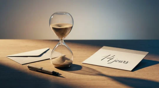 Illustration symbolisant la réclamation d'un remboursement d'assurance avec un décompte temporel
