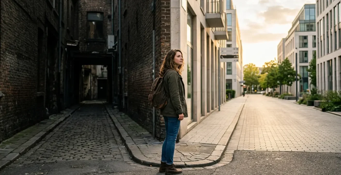 Conducteur face à un chemin bifurqué symbolisant la reconstruction après un fichage administratif